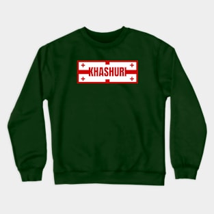 Khashuri City in Georgian Flag Design Crewneck Sweatshirt